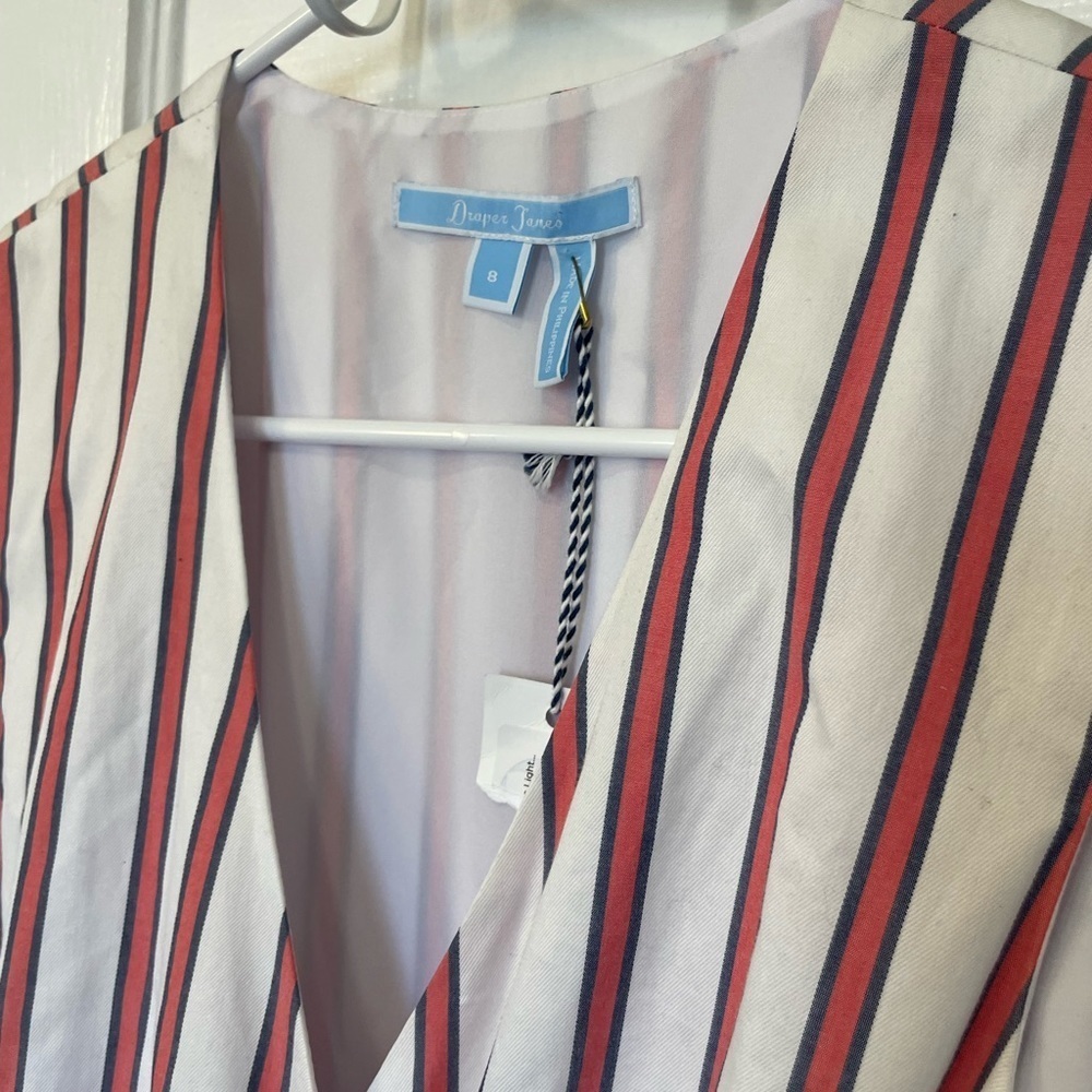 Draper James Stripe Faux Wrap Tank Midi Dress - Picture 3 of 7